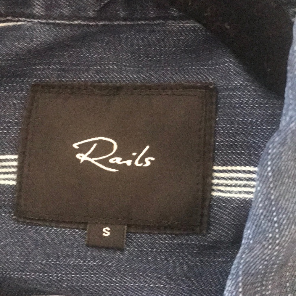 Rails Dana Button Up Midnight Tribeca Stripe Shirt - image 5